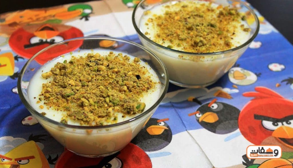 طريقة عمل المهلبية باللبن نجلاء الشرشابي
