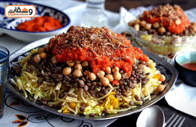 طريقة الكشري المصري بالكبدة