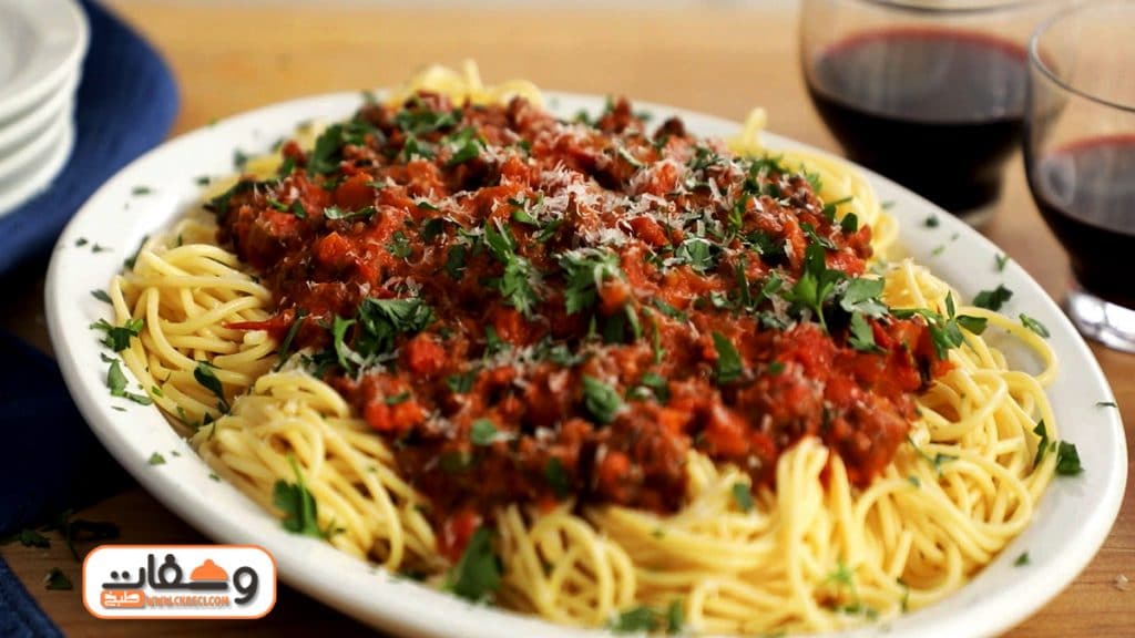 طريقة عمل مكرونة بولونيز مع نجلاء الشرشابي