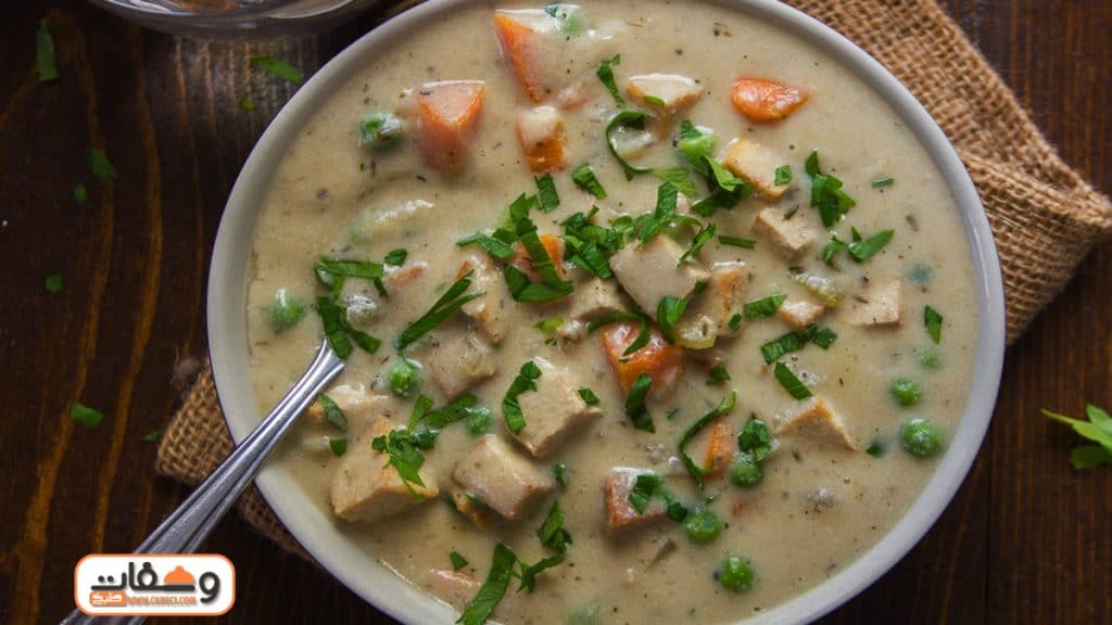 طريقة عمل شوربة كريمة الدجاج مع سارة عبد السلام