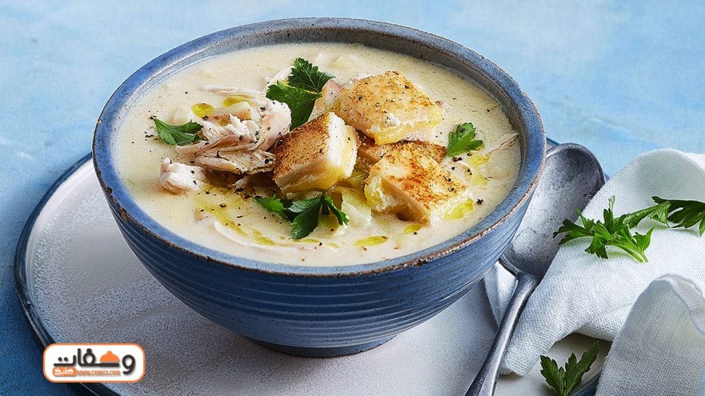 طريقة عمل شوربة كريمة الدجاج مع فاطمة أبو حاتي